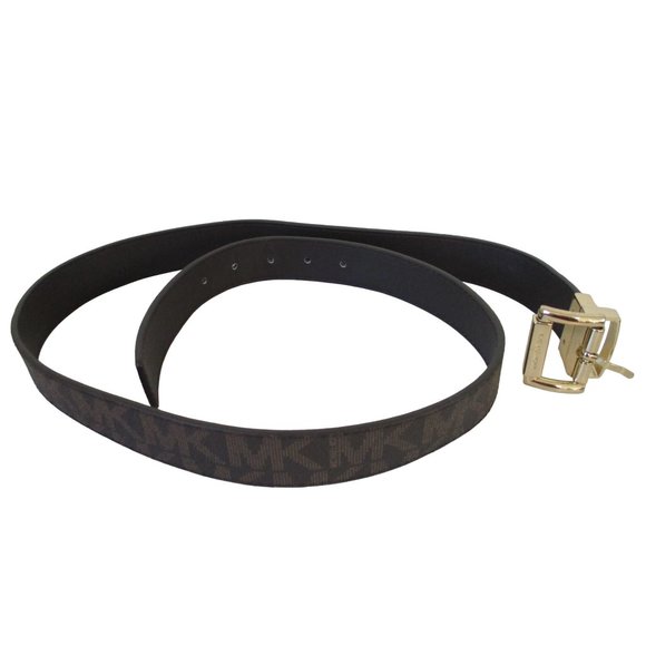 *Michael Kors Reversible Belt Signature Two Tone LOGO and Solid Brown - Picture 4 of 5